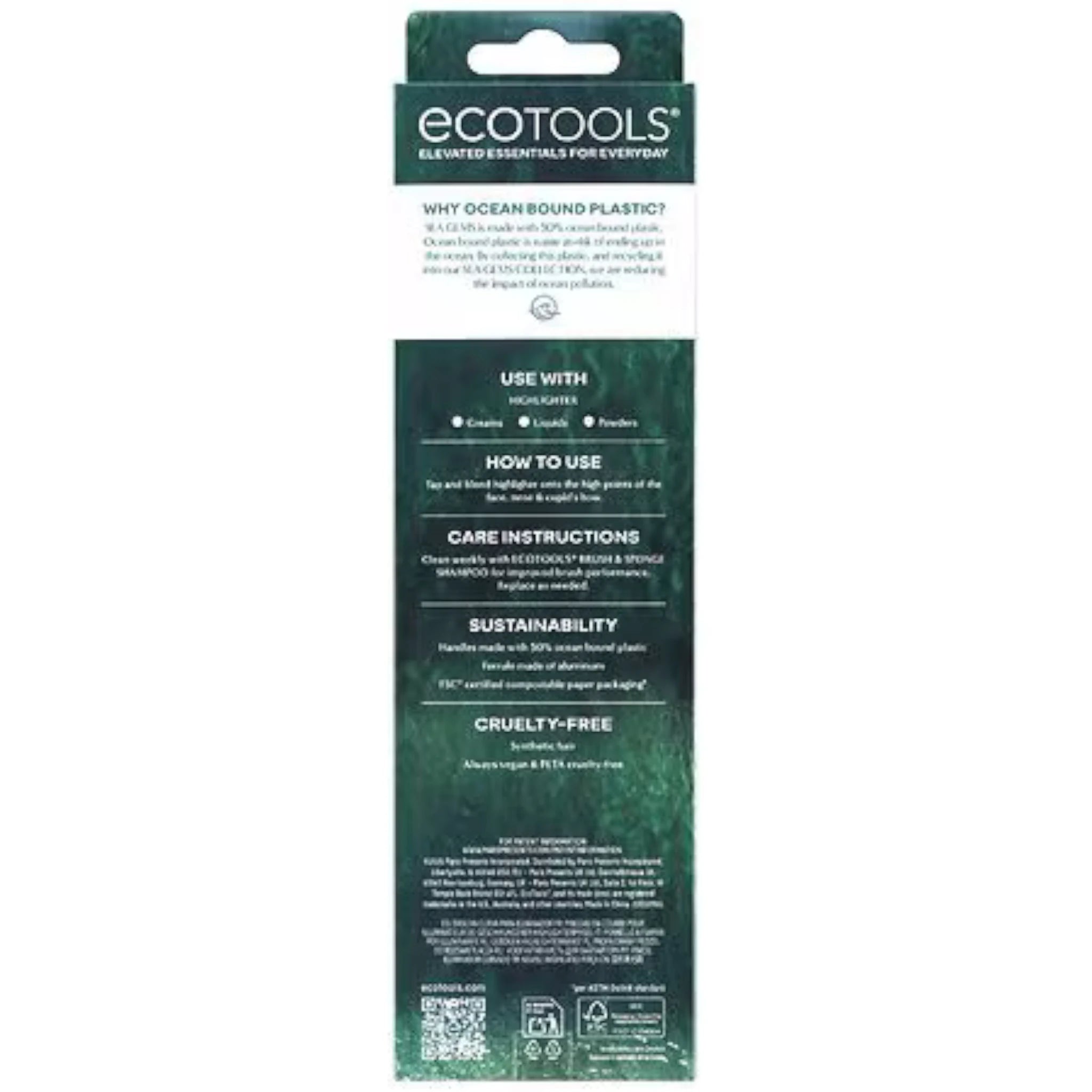 Sea Gems Curved Highlighter Brush Ecotools | Wholesale Makeup
