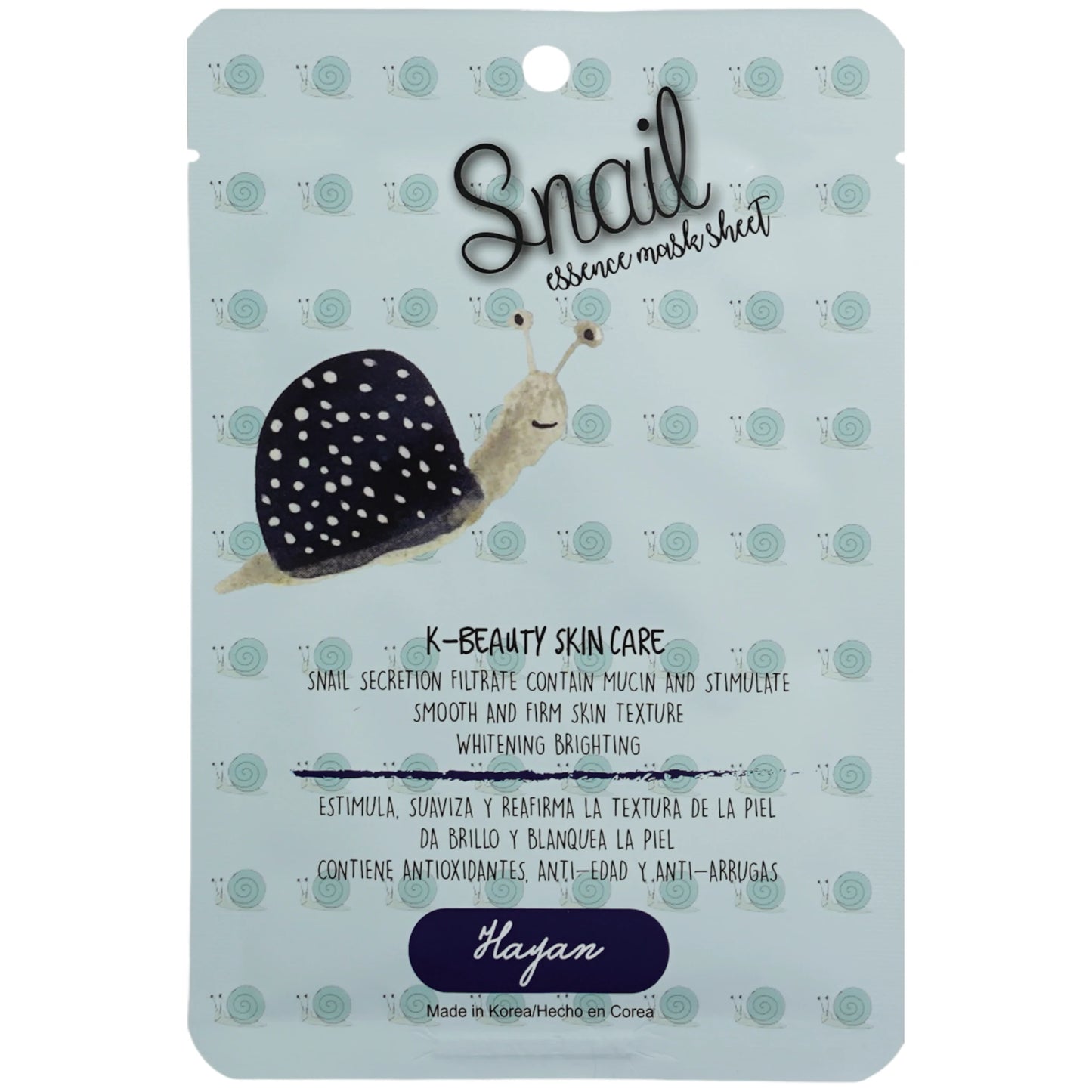 Facial Mask Snail - Hayan Cosmetics | Wholesale Makeup