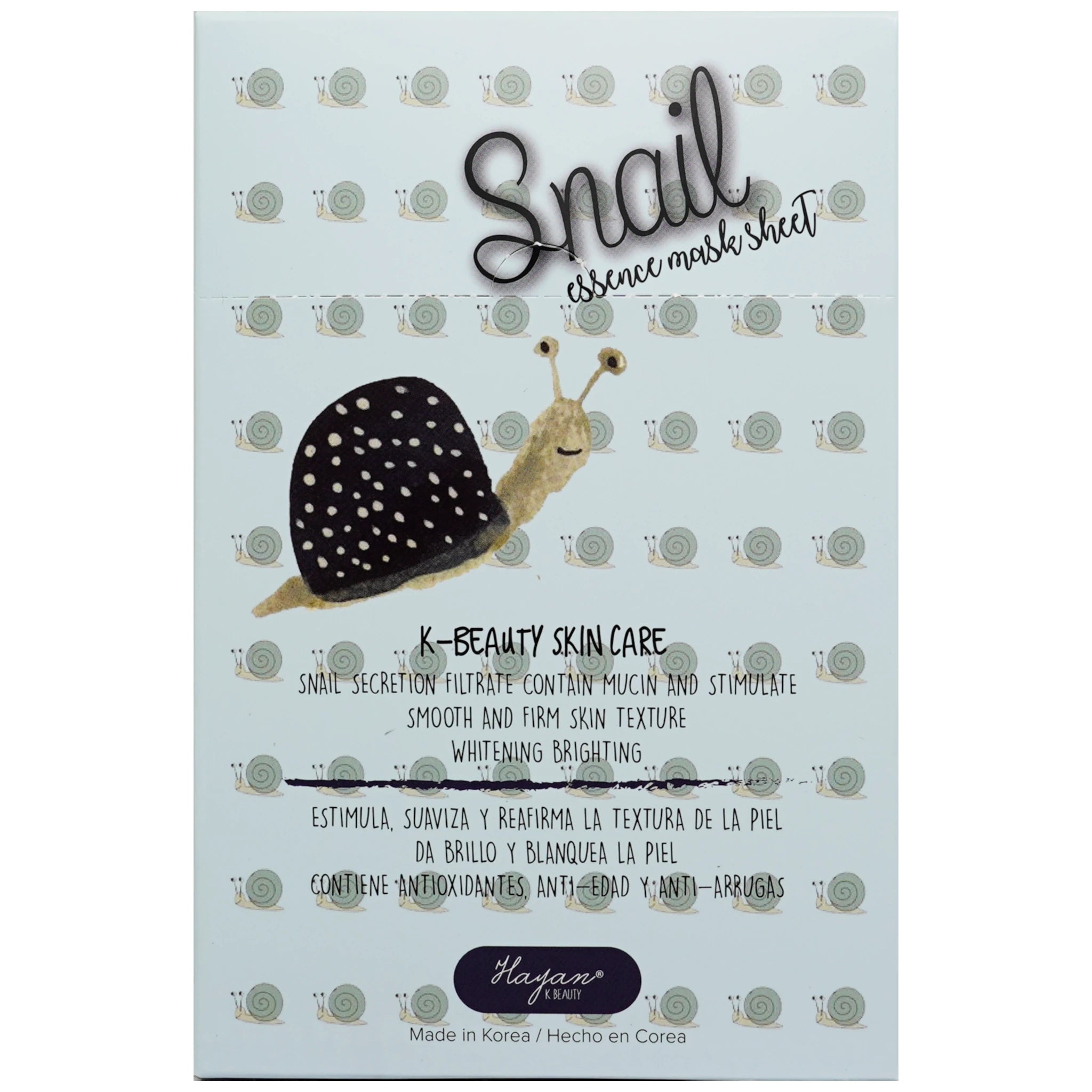 Facial Mask Snail - Hayan Cosmetics | Wholesale Makeup