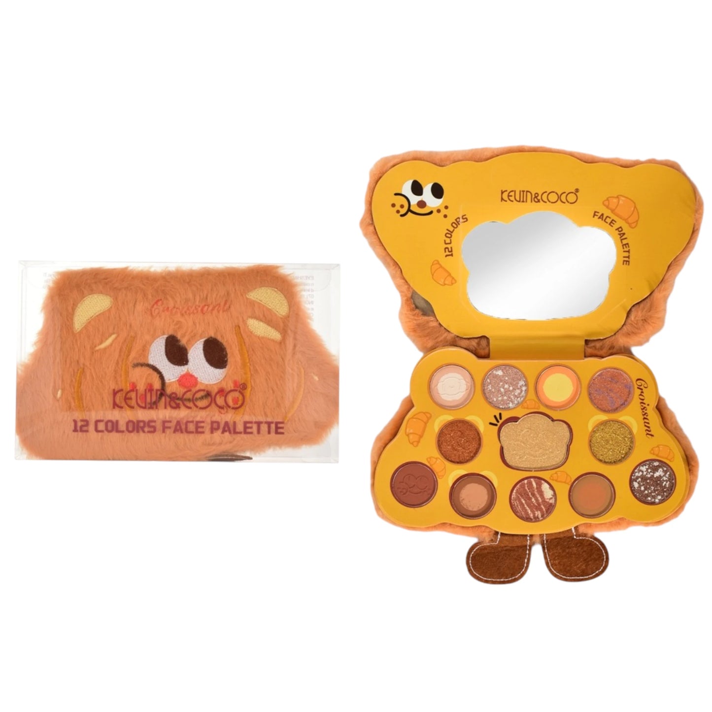 12 Colors Face Palette Croissant Kevin & Coco | Wholesale Makeup