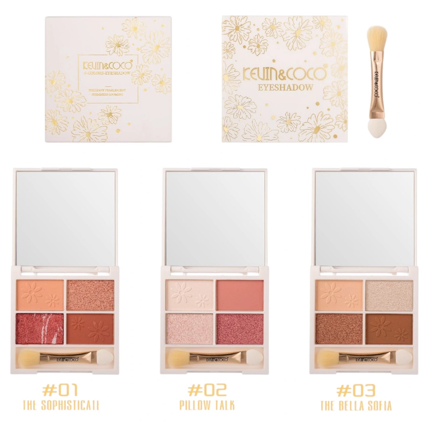 4 Colors Eyeshadow - Kevin & Coco | Wholesale Makeup