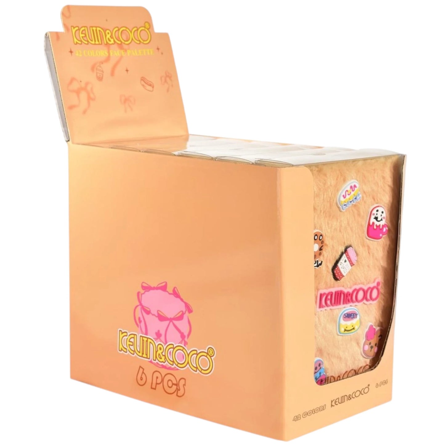 42 Colors Face Palette Brown Fuzzy Kevin & Coco | Wholesale Makeup