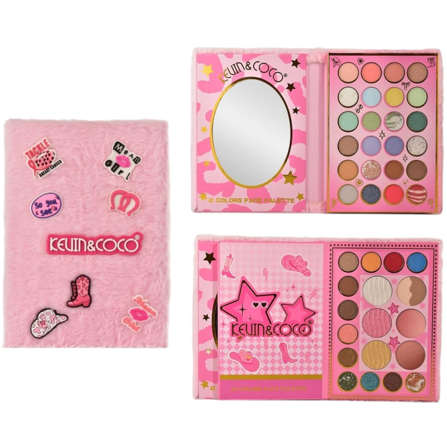 42 Colors Face Palette Pink Fuzzy Kevin & Coco | Wholesale Makeup