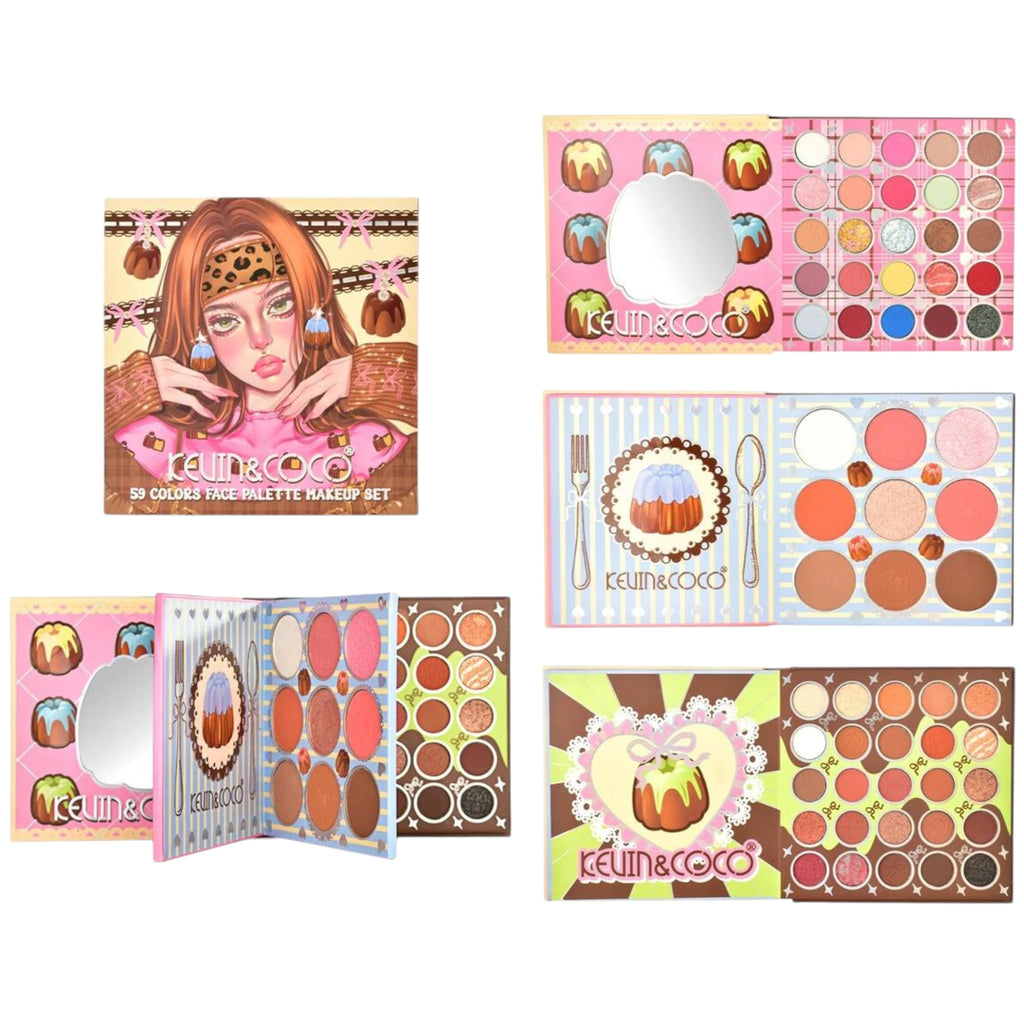 59 Colors Face Palette Makeup Kevin & Coco | Wholesale Makeup