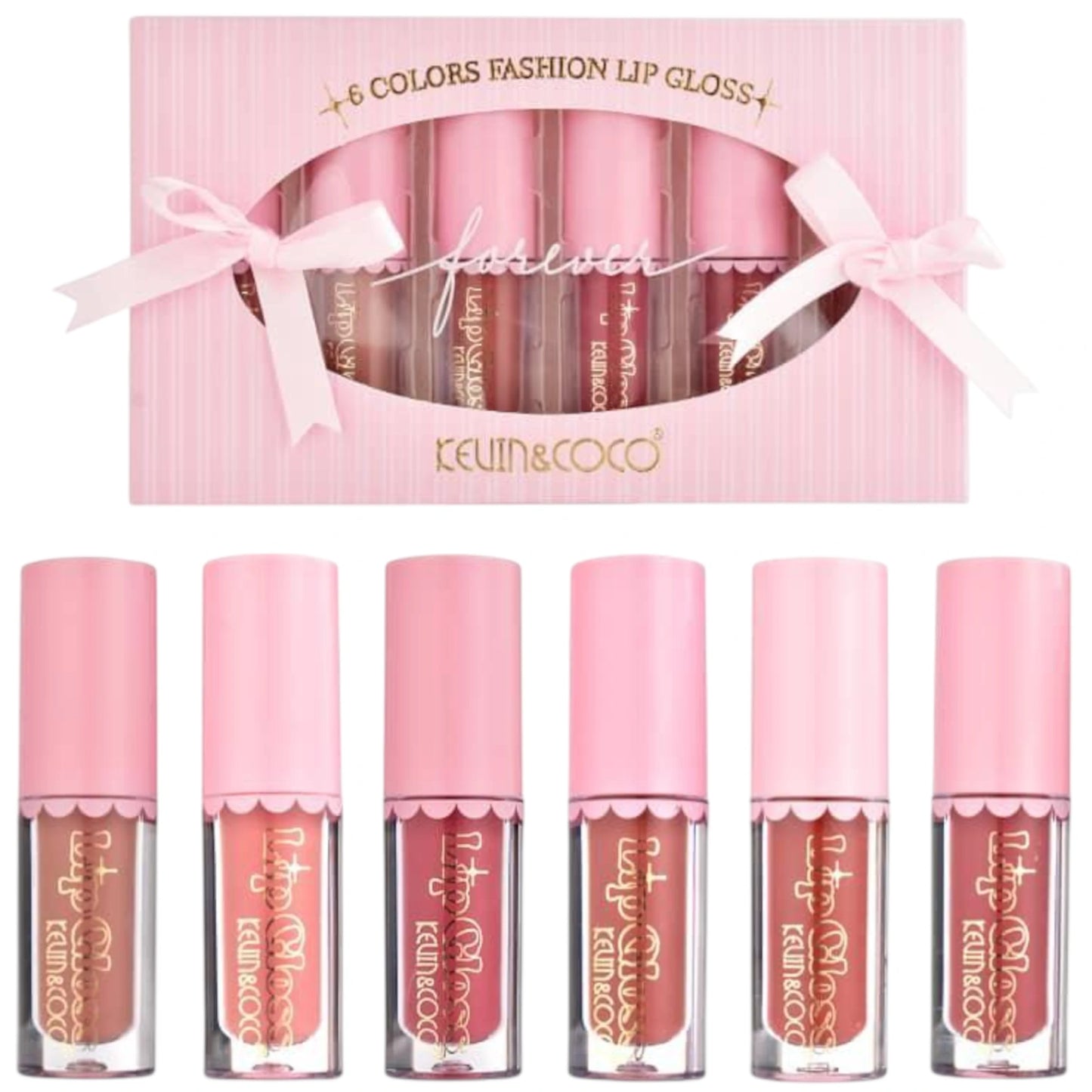 6 Colors Fashion Lip Gloss - Kevin & Coco | Wholesale Makeup