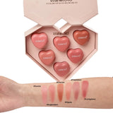 6 Colors Lip Gloss - Blush Cream Set Kevin & Coco | Wholesale Makeup