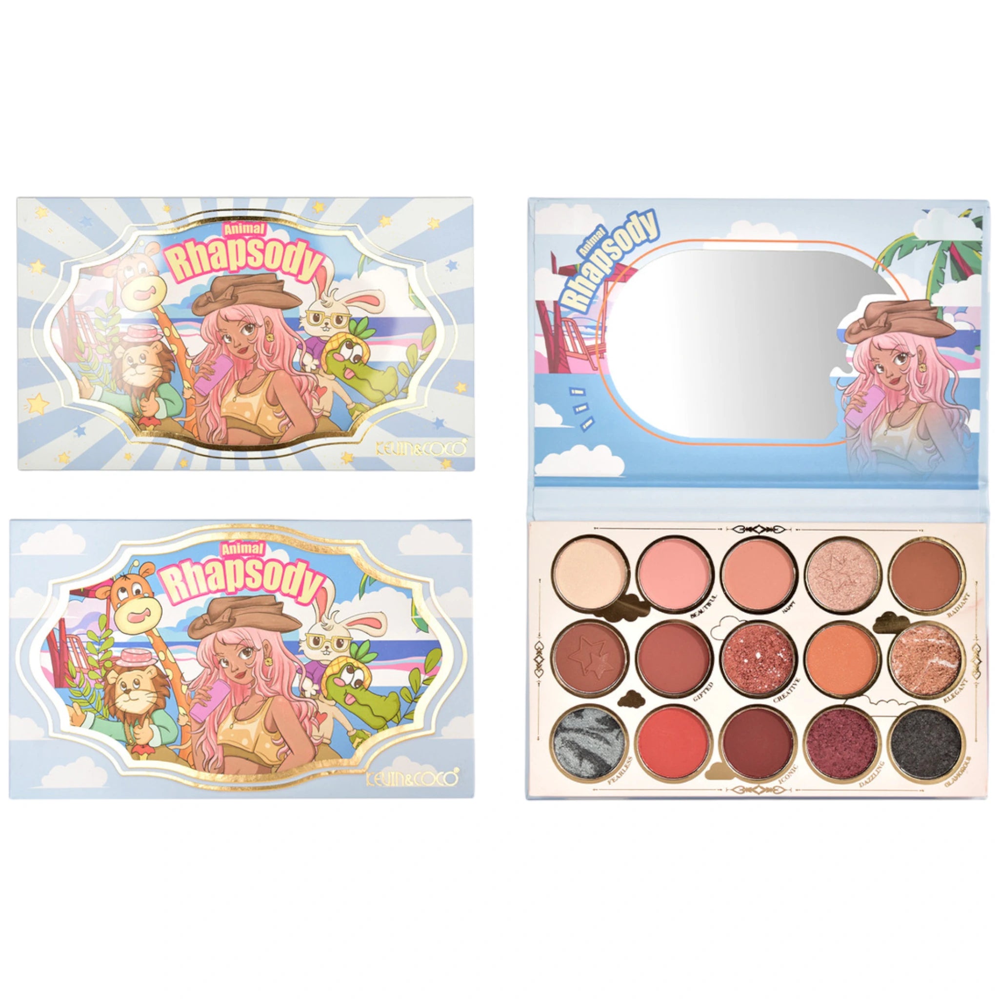 Animal Rhapsody Eyeshadow Palette Kevin & Coco | Wholesale Makeup