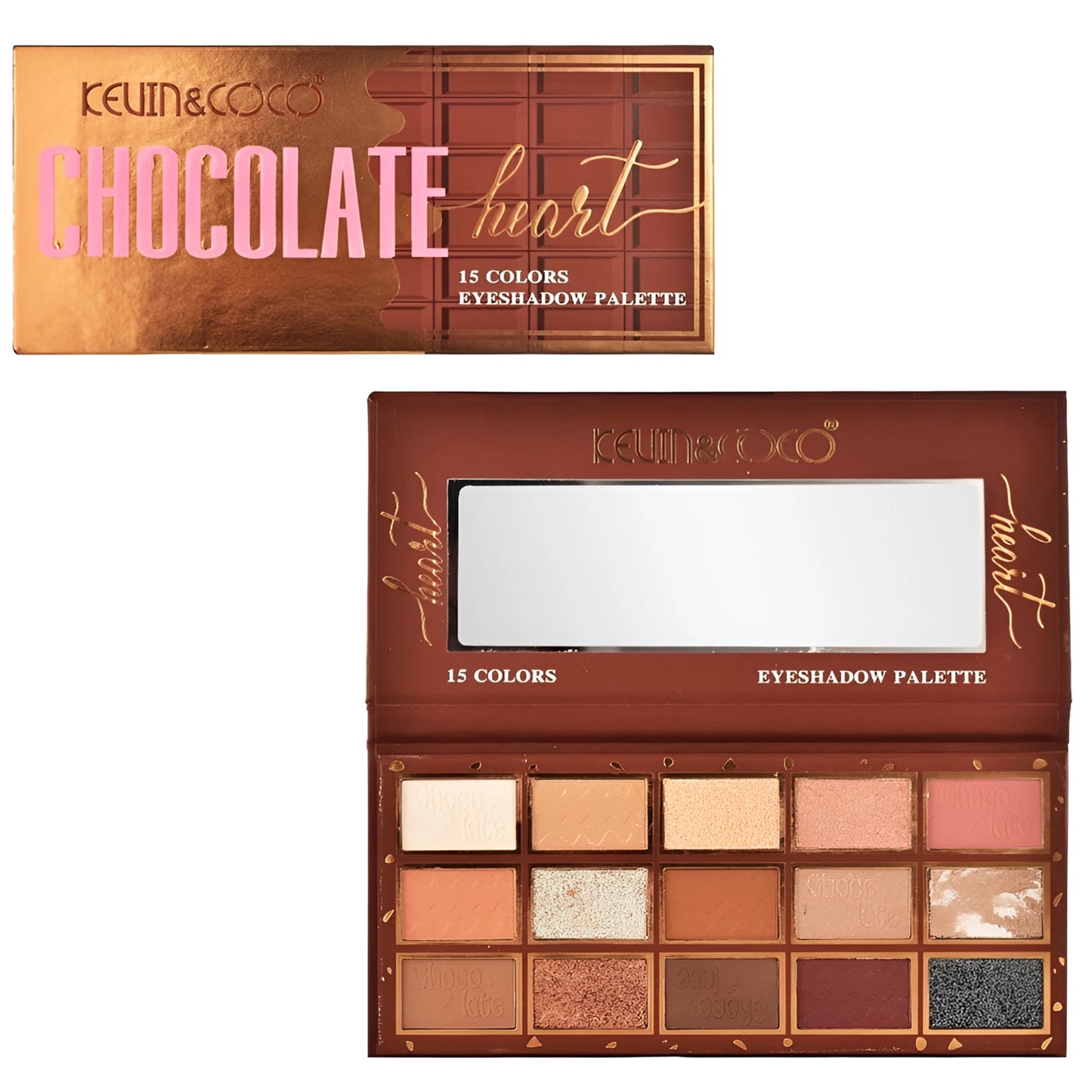 Chocolate Heart Eyeshadow Palette Kevin & Coco | Wholesale Makeup