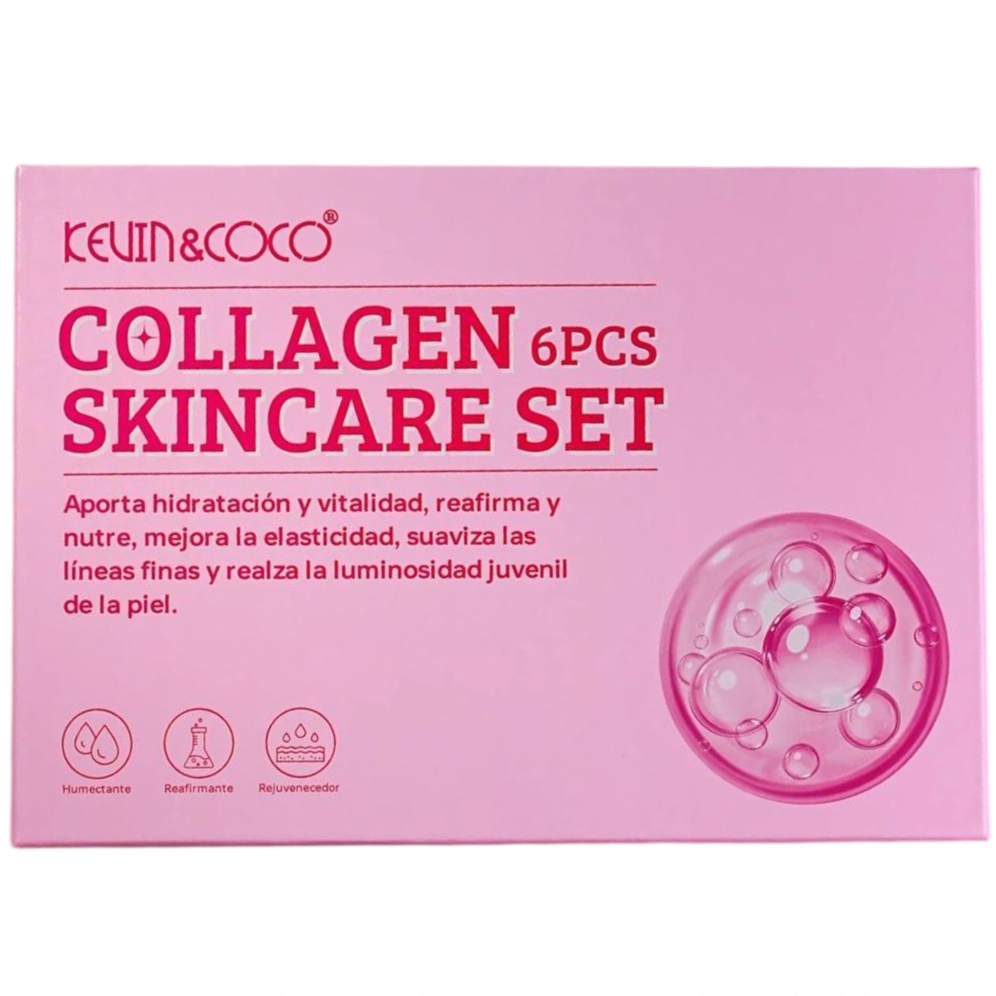 Collagen 6 Pcs Skin Care Set Kevin & Coco | Wholesale Makeup