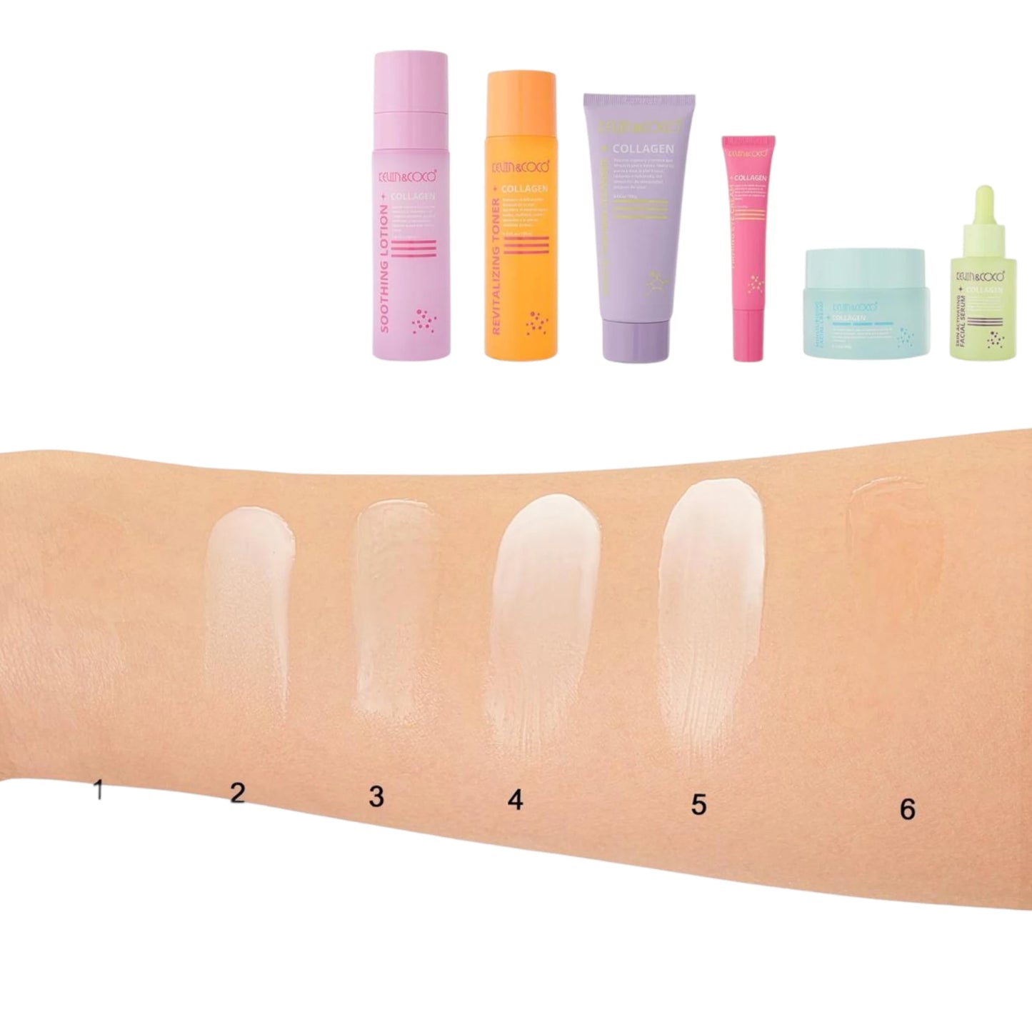 Collagen 6 Pcs Skin Care Set Kevin & Coco | Wholesale Makeup