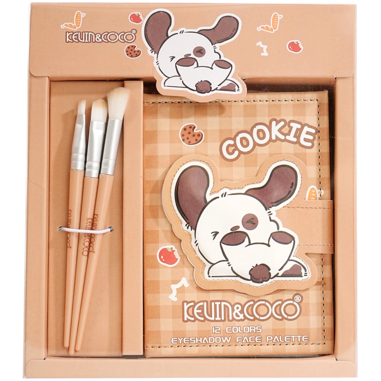 Cookie Eyeshadow Palette With Brushes Kevin & Coco | Wholesale Makeup