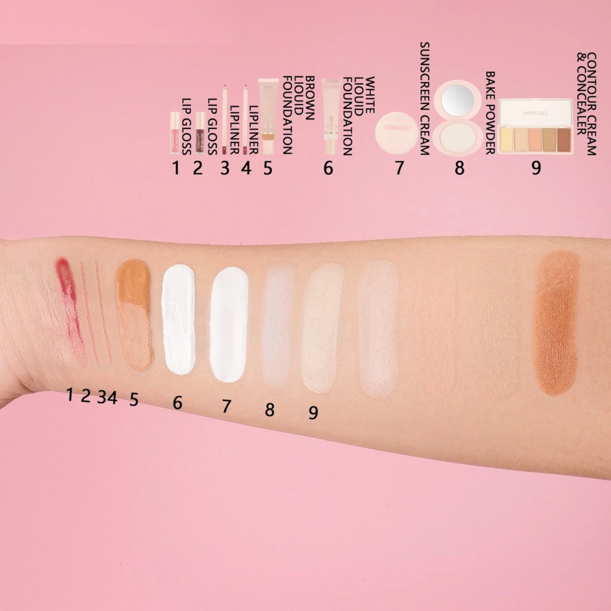 Cosmetic Set Pink Box - Kevin & Coco | Wholesale Makeup