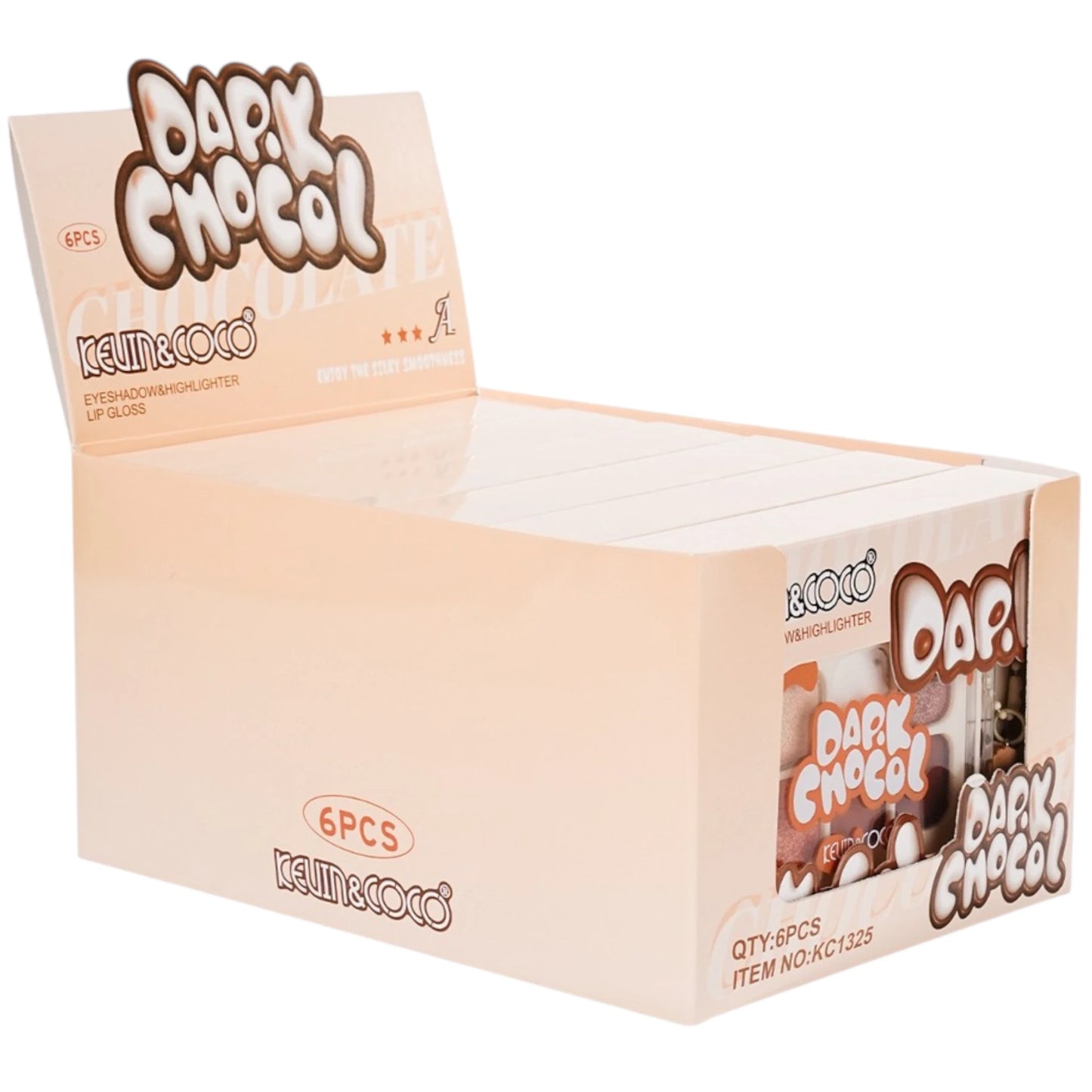 Dark Chocol Palette & Lip Gloss Kevin & Coco | Wholesale Makeup