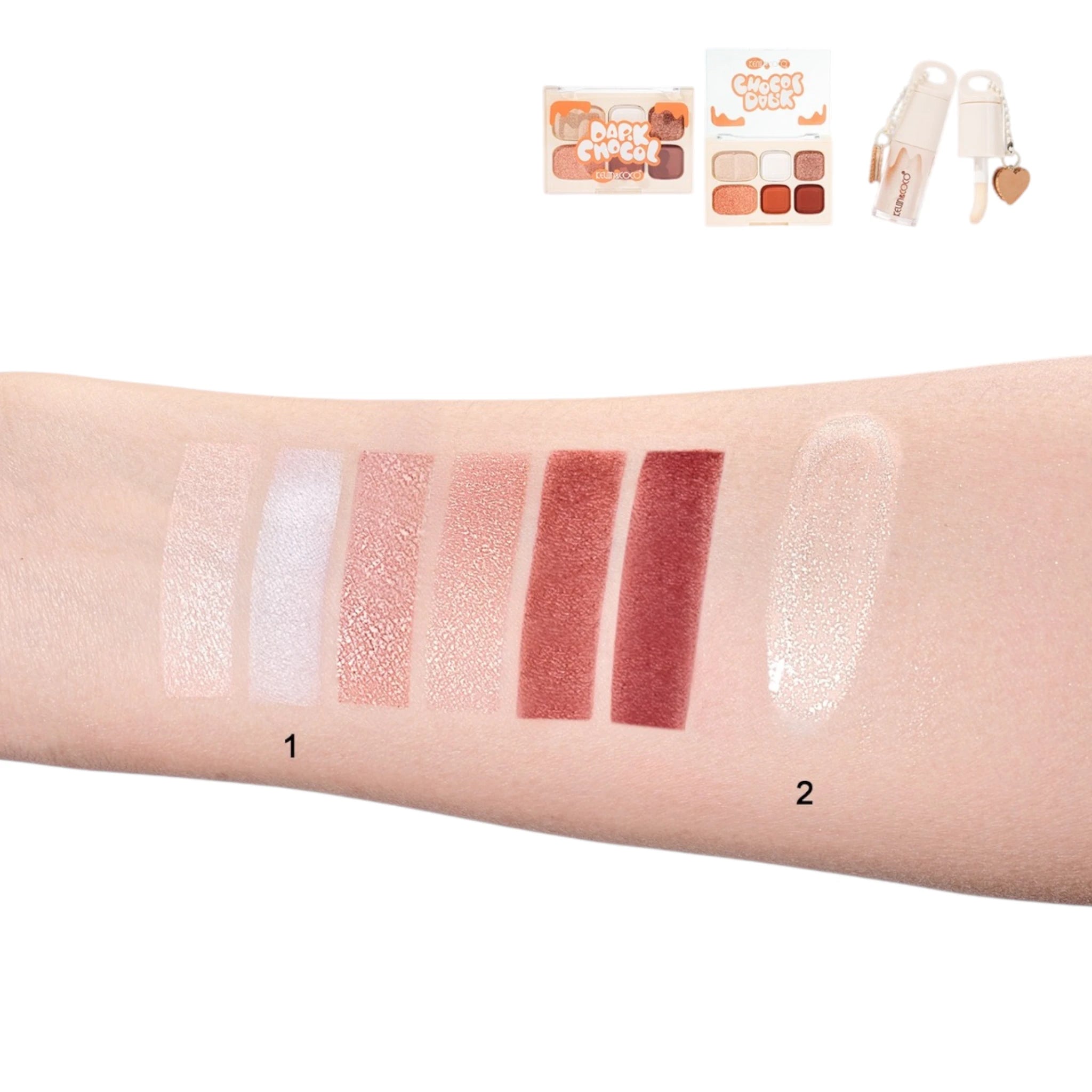 Dark Chocol Palette & Lip Gloss Kevin & Coco | Wholesale Makeup