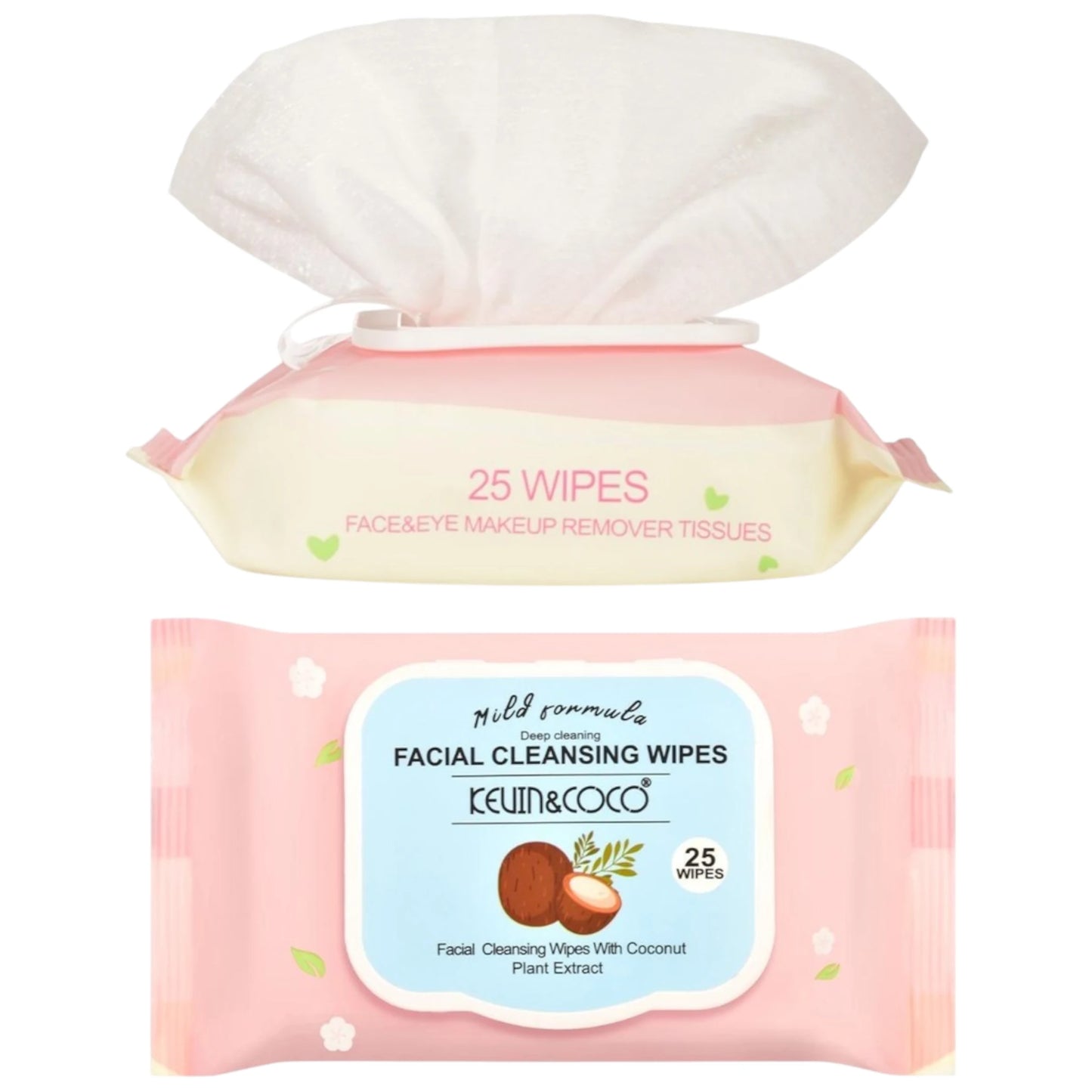 Facial Cleansing Wipes Coconut Kevin & Coco | Wholesale Makeup