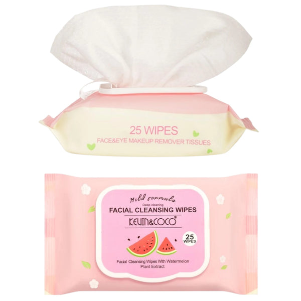 Facial Cleansing Wipes Watermelon Kevin & Coco | Wholesale Makeup