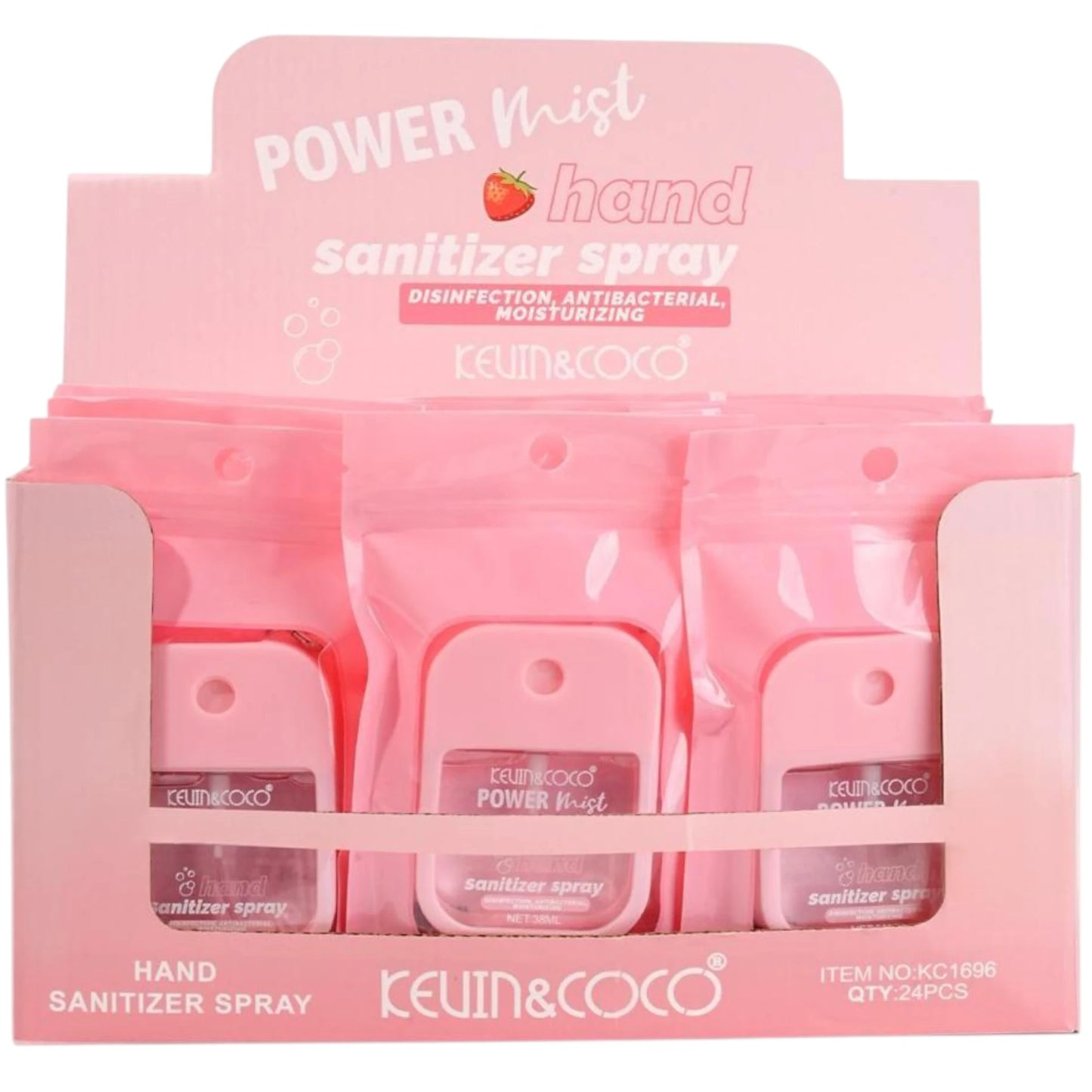 Hand Sanitizer Spray Strawberry Kevin & Coco | Wholesale Makeup