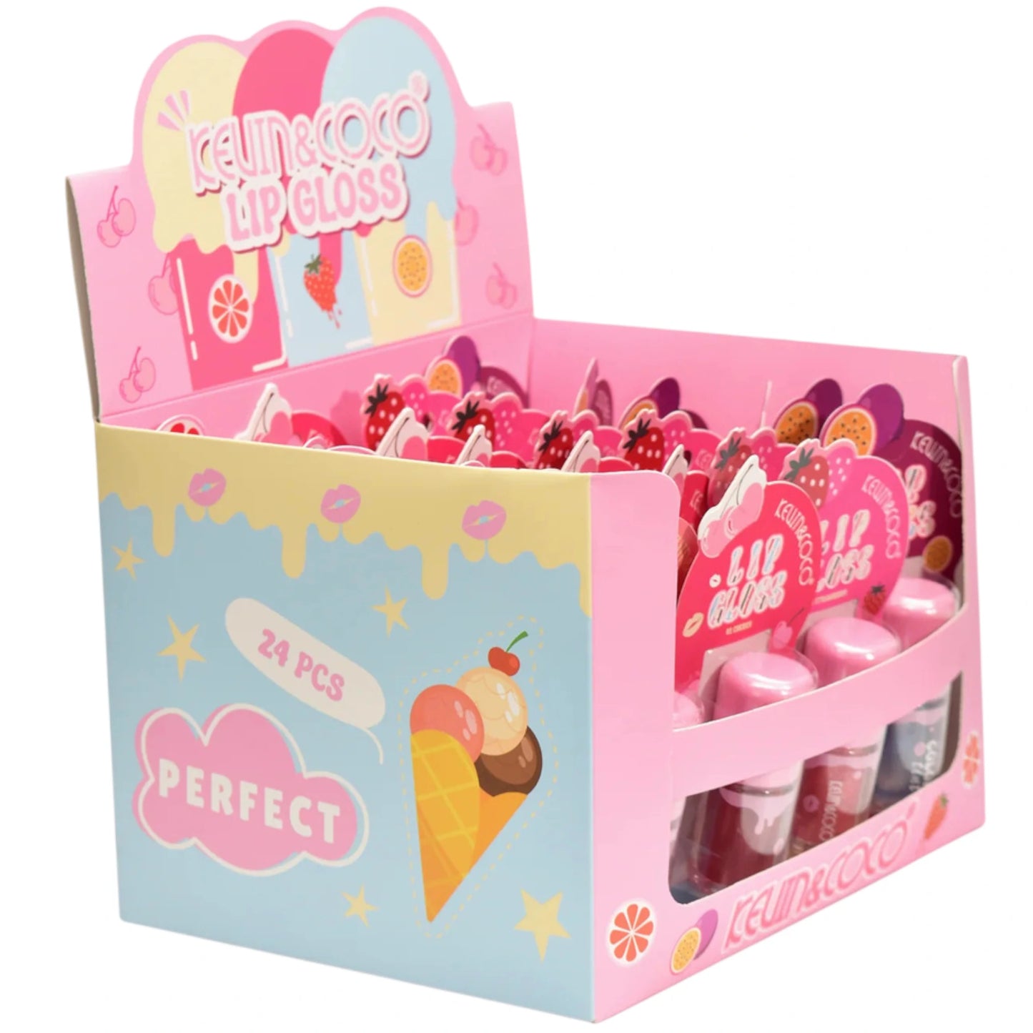 Ice Cream Flavours Lip Gloss Kevin & Coco | Wholesale Makeup