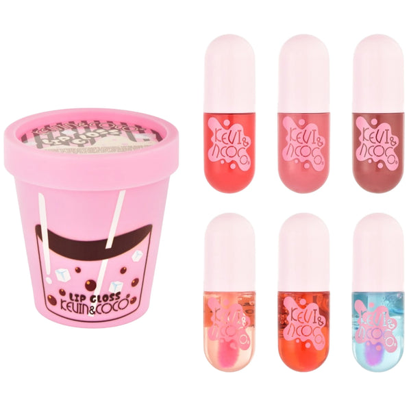 Lip Gloss 6 Piece Kit - Kevin & Coco | Wholesale Makeup
