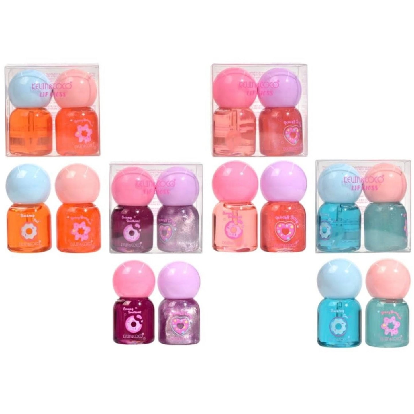 Lip Gloss Duo Set - Kevin & Coco | Wholesale Makeup