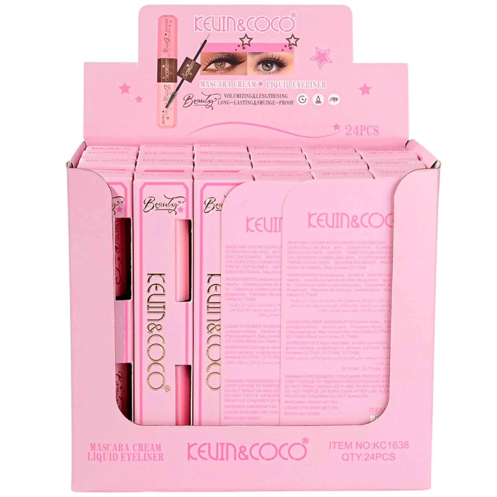 Mascara & Liquid Eyeliner - Kevin & Coco | Wholesale Makeup
