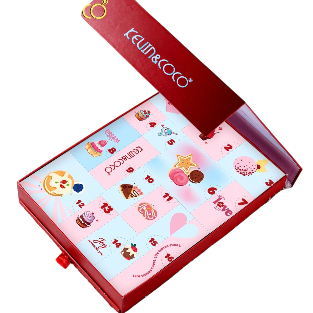 Merry Christmas Red Advent Calendar Kevin & Coco | Wholesale Makeup