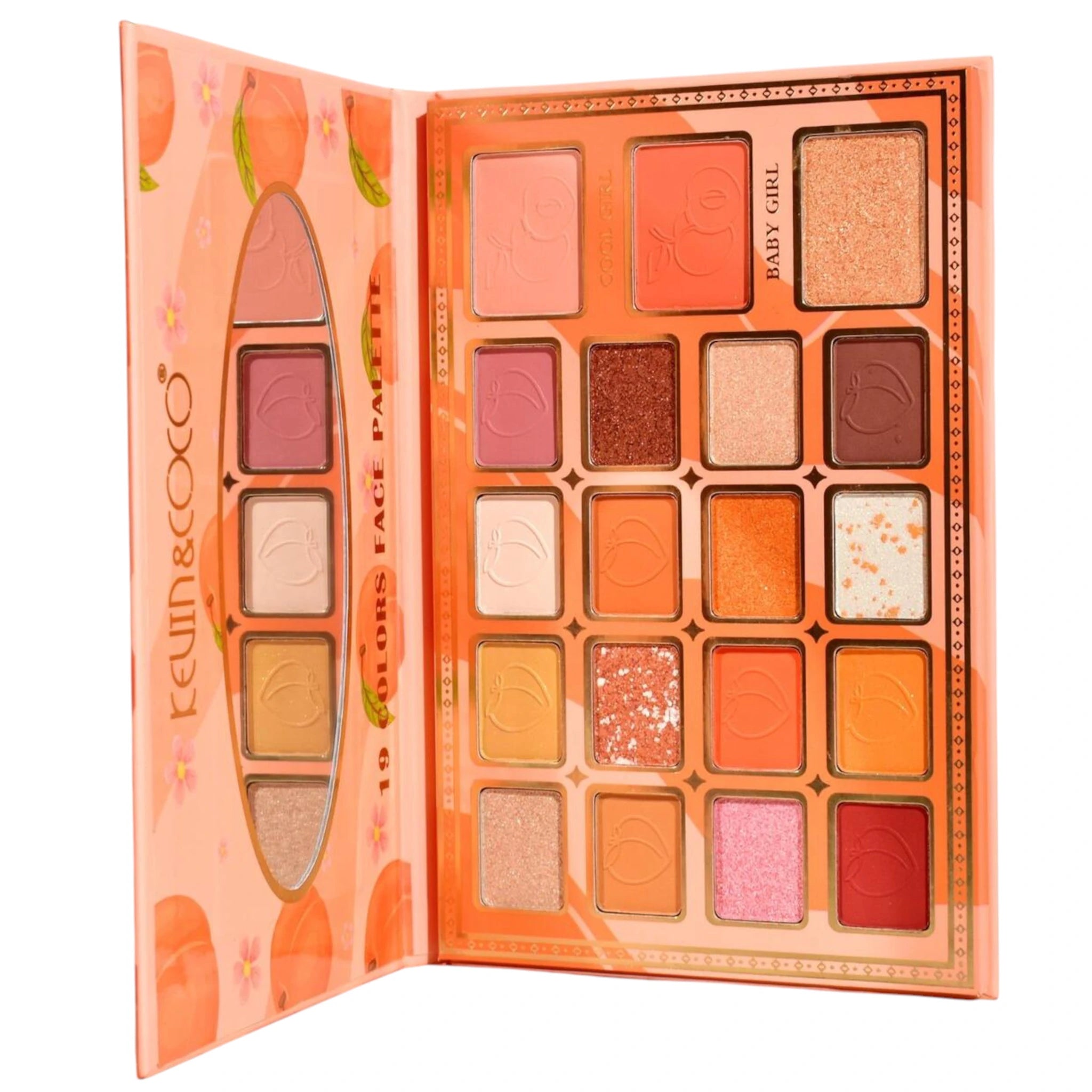 Peach 19 Colors Face Palette Kevin & Coco | Wholesale Makeup