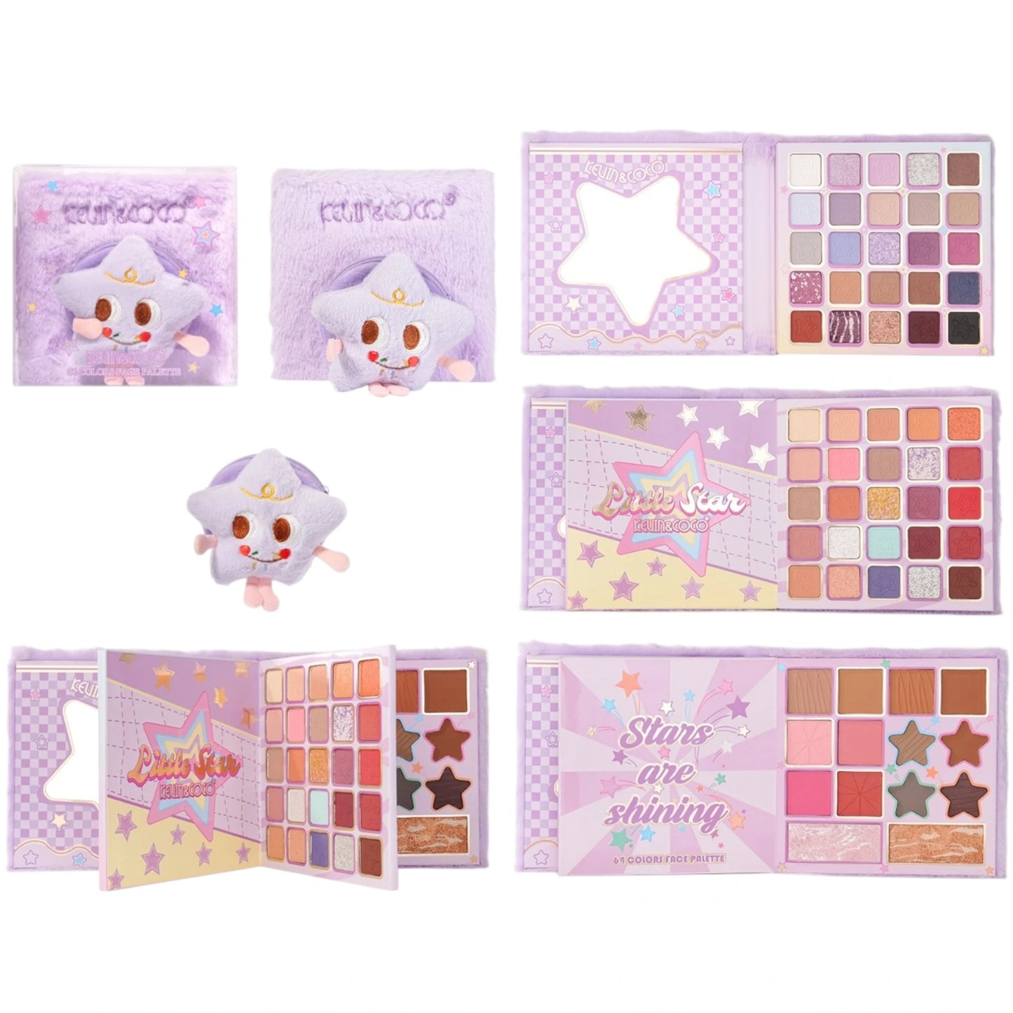 Purple Plush Star Eyeshadow Palette Kevin & Coco | Wholesale Makeup