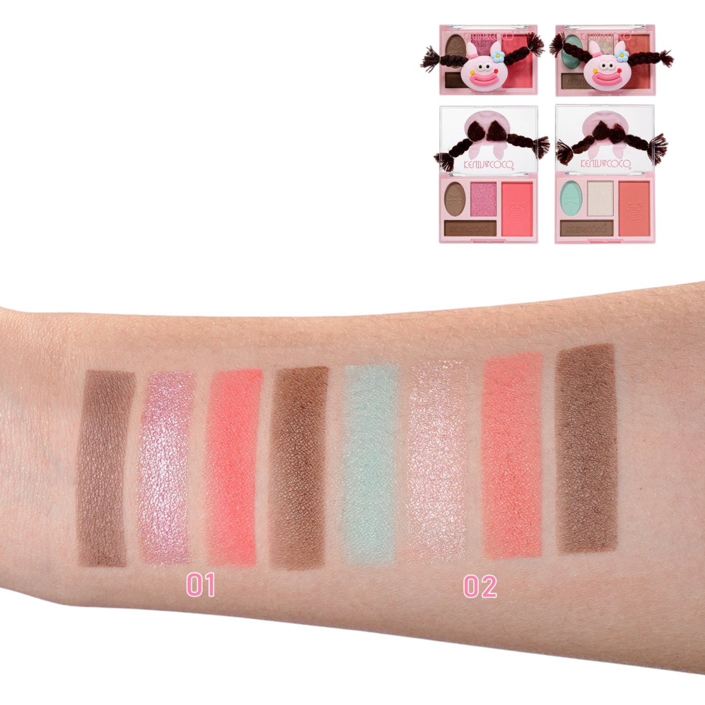 Rainbow Twisty Brai Pink Kevin & Coco | Wholesale Makeup
