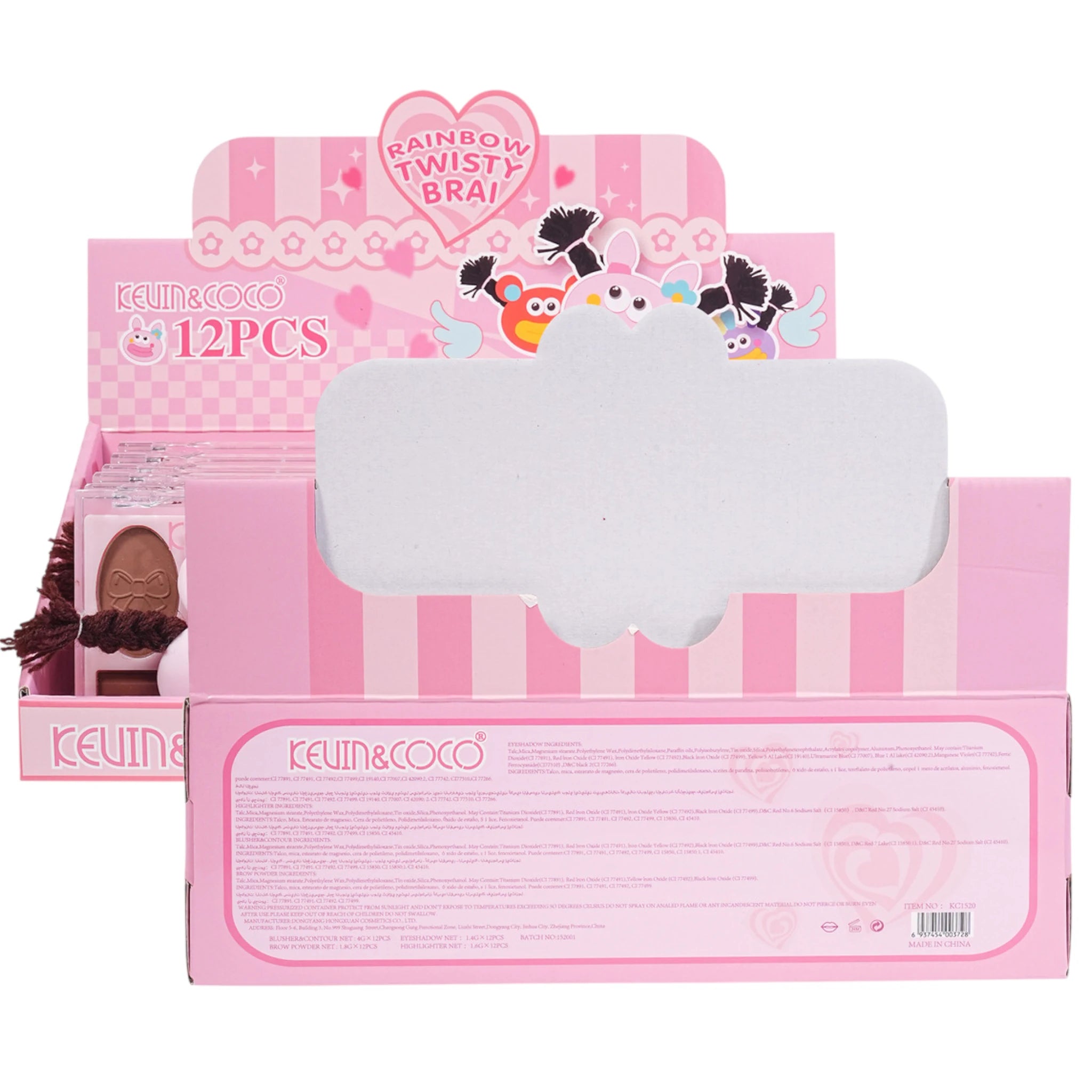 Rainbow Twisty Brai Pink Kevin & Coco | Wholesale Makeup
