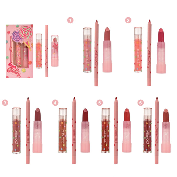 Sour Candy Lip Liner, Lip Gloss & Lipstick Kevin & Coco | Wholesale Makeup