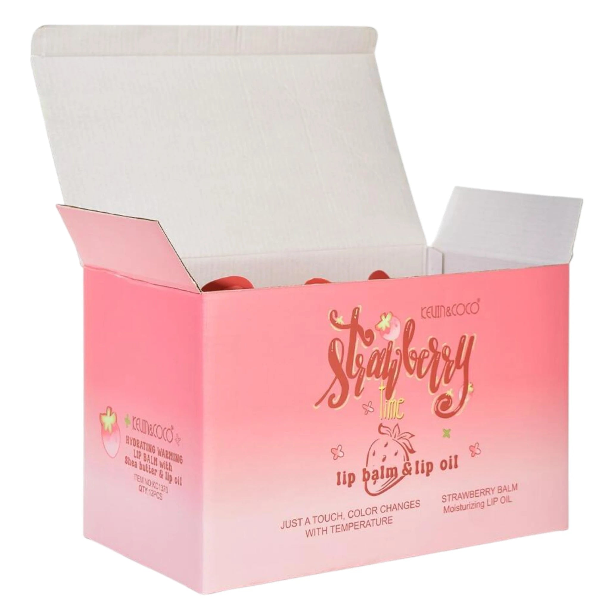 Strawberry Time Lip Balm & Lip Oil  - Kevin & Coco | Wholesale Makeup