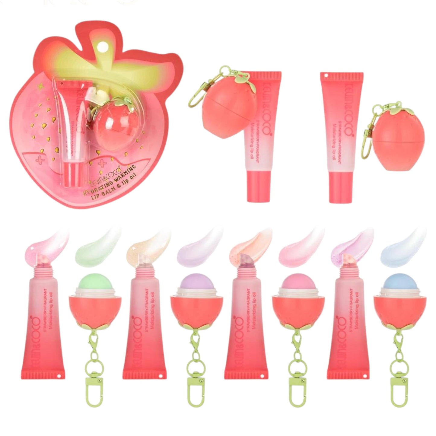 Strawberry Time Lip Balm & Lip Oil  - Kevin & Coco | Wholesale Makeup
