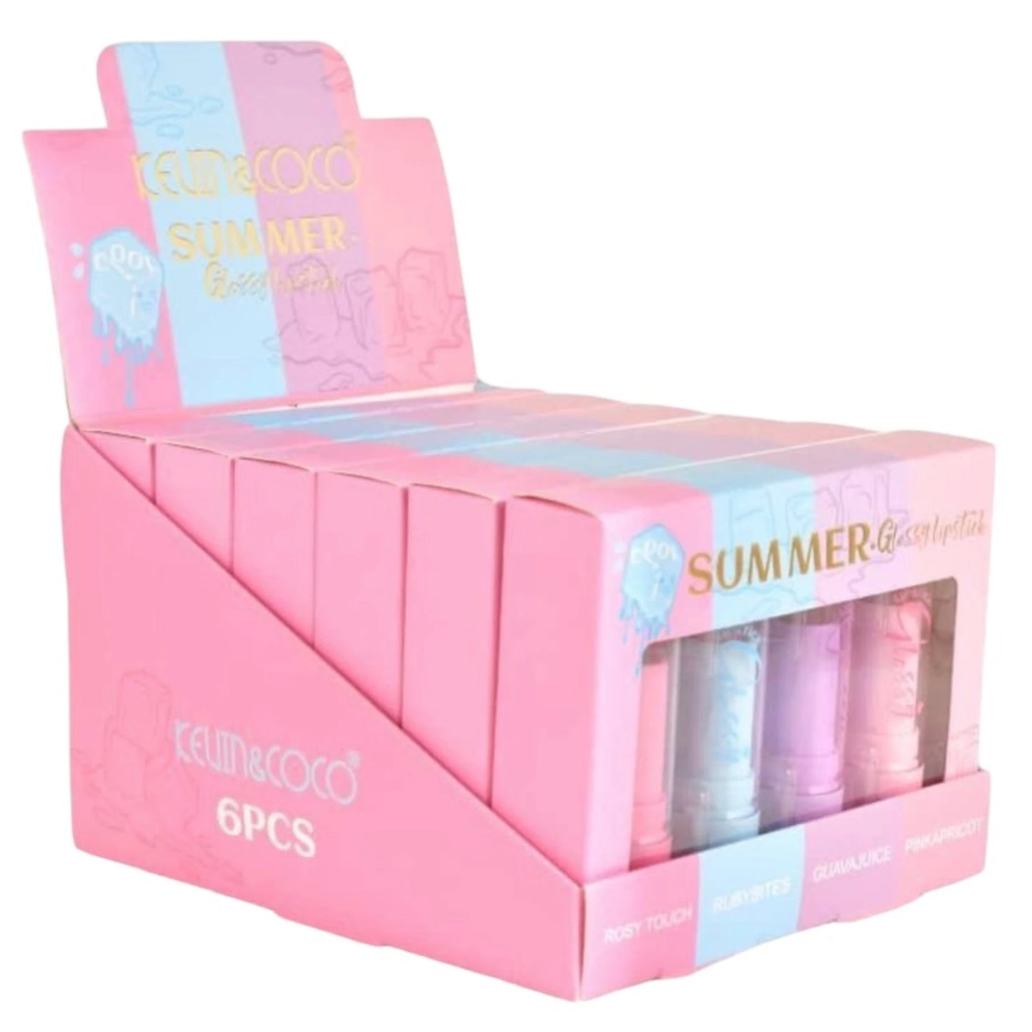 Summer Glossy Lipstick Set - Kevin & Coco | Wholesale Makeup