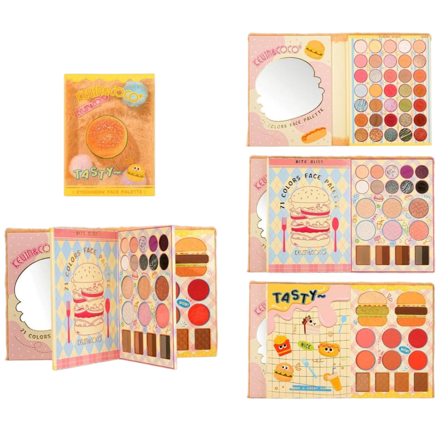 Tasty Hamburguer Eyeshadow Face Palette Kevin & Coco | Wholesale Makeup