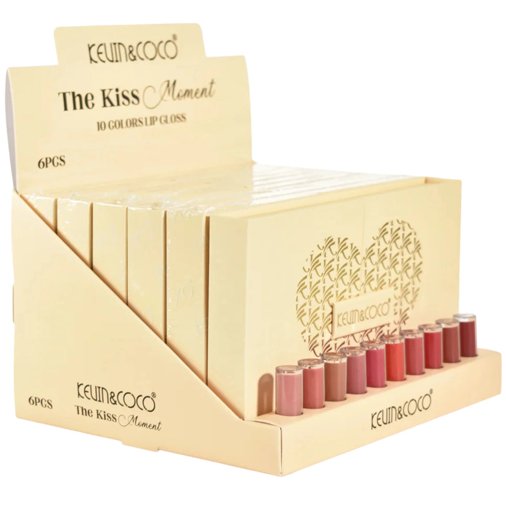 The Kiss Moment 10 Colors Lip Gloss - Kevin & Coco | Wholesale Makeup