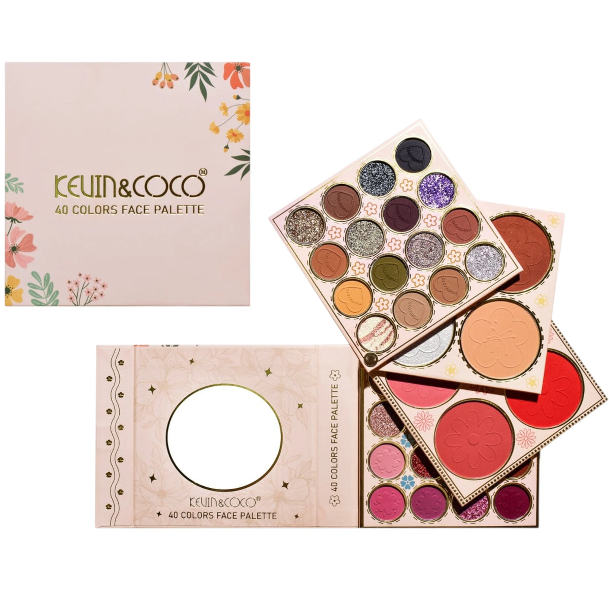 40 Colors Face Palette - Kevin & Coco | Wholesale Makeup