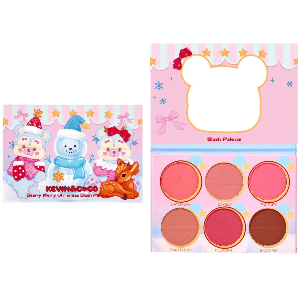 Bear-y Merry Christmas Blush Palette Kevin & Coco | Wholesale Makeup