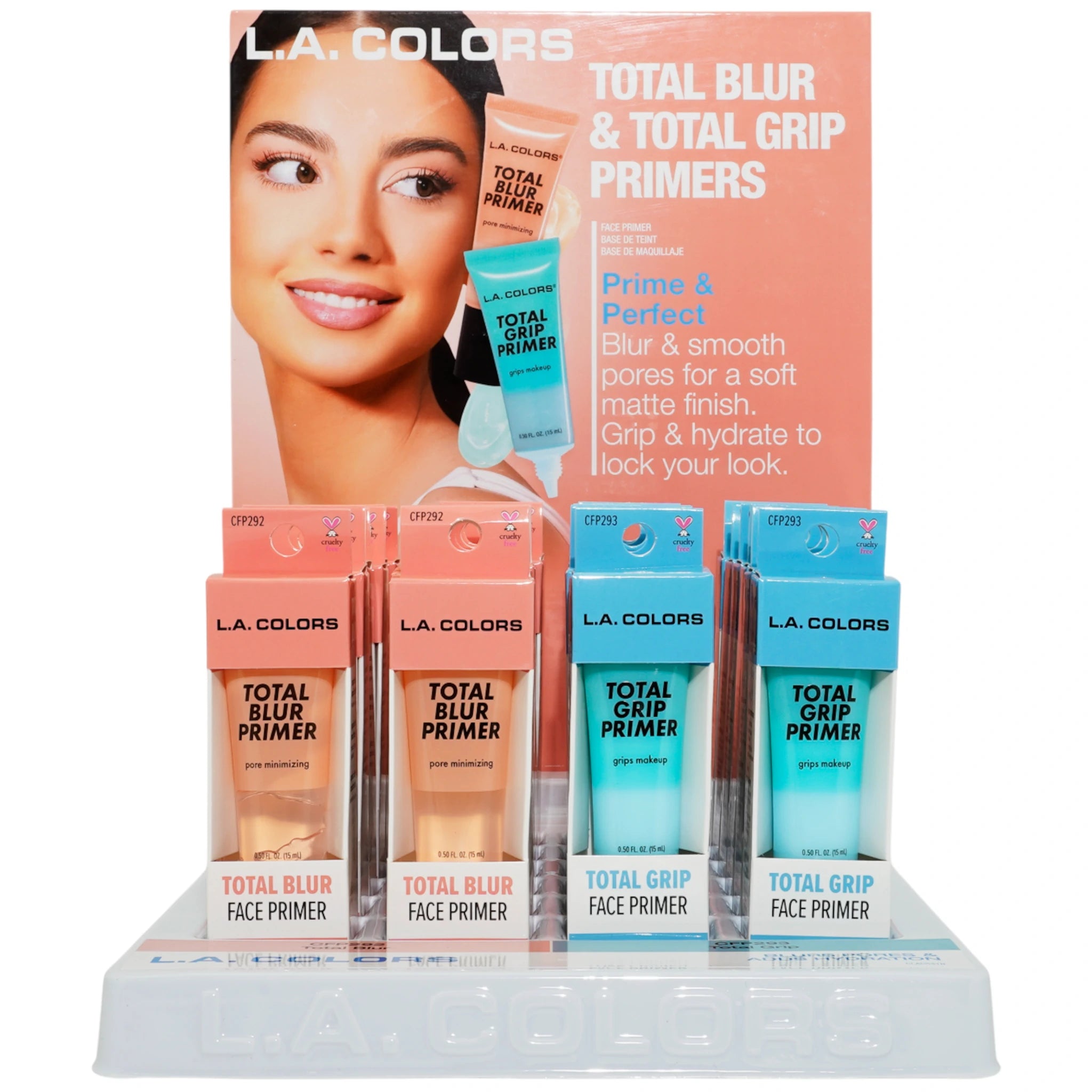 Total Blur & Total Grip Primers - L.A. Colors | Wholesale Makeup 