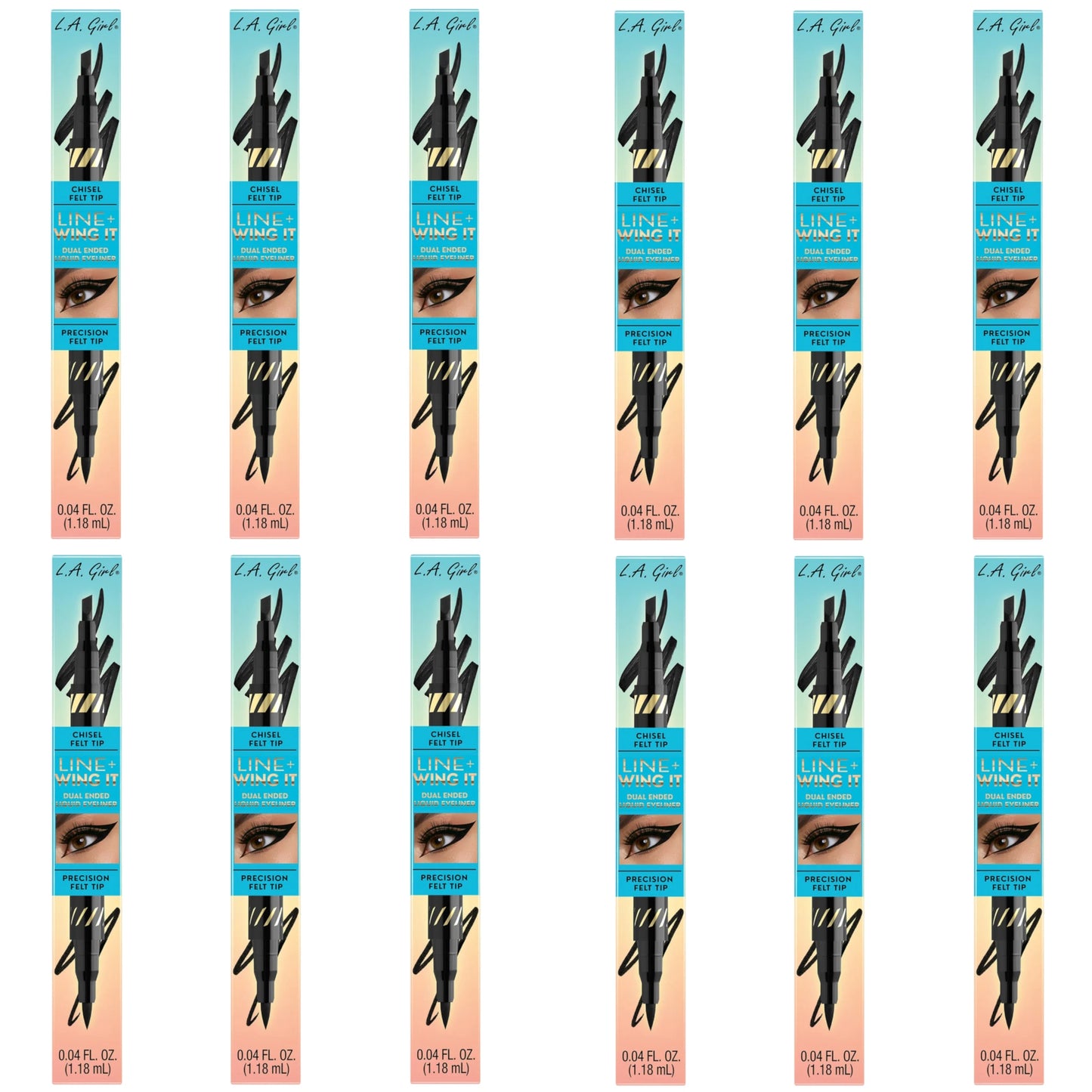 Dual Ended Liquid Eyeliner Black - L.A. Girl | Wholesale Makeup
