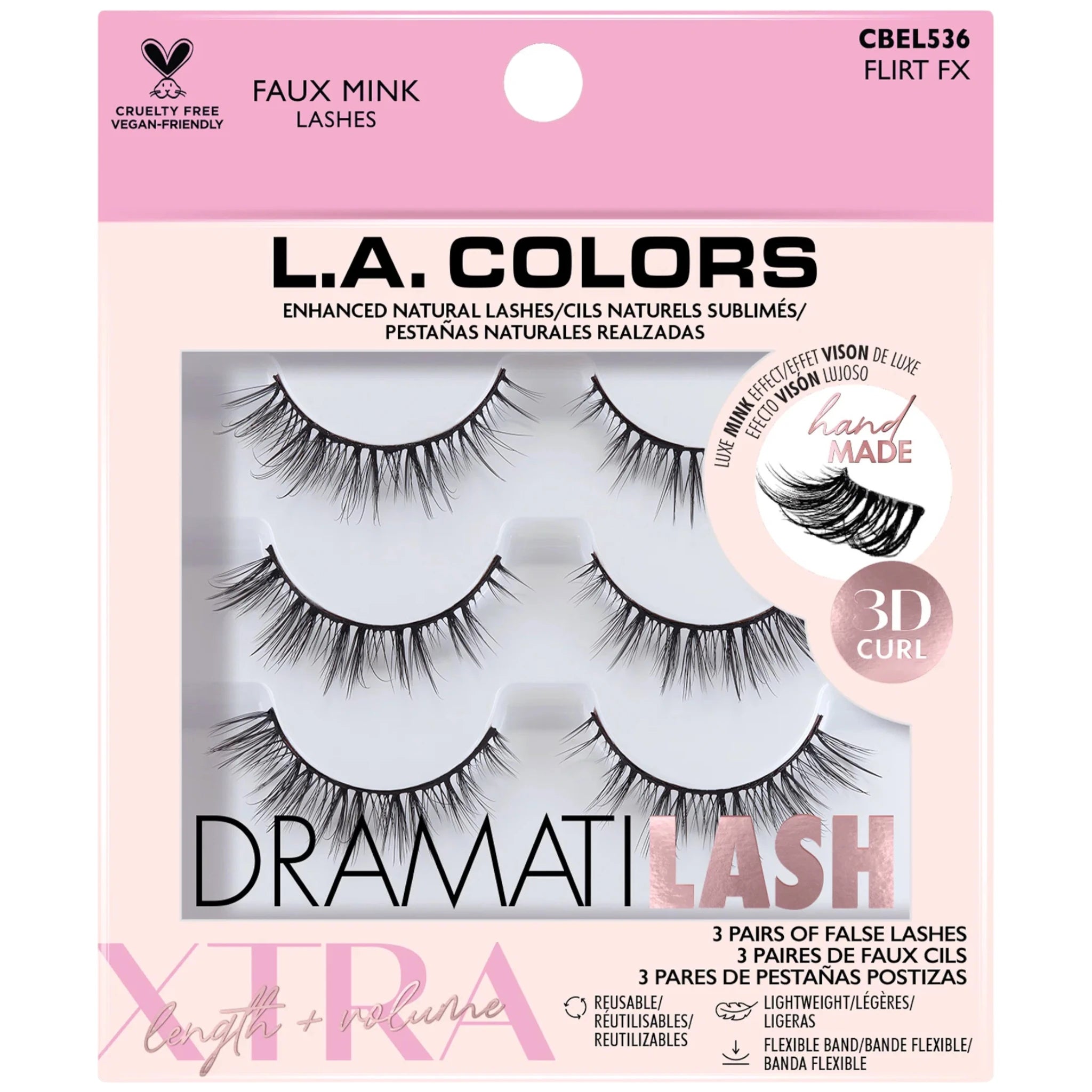 Dramatilash Faux Mink Lashes Flirt Fx L.A. Colors | Wholesale Makeup