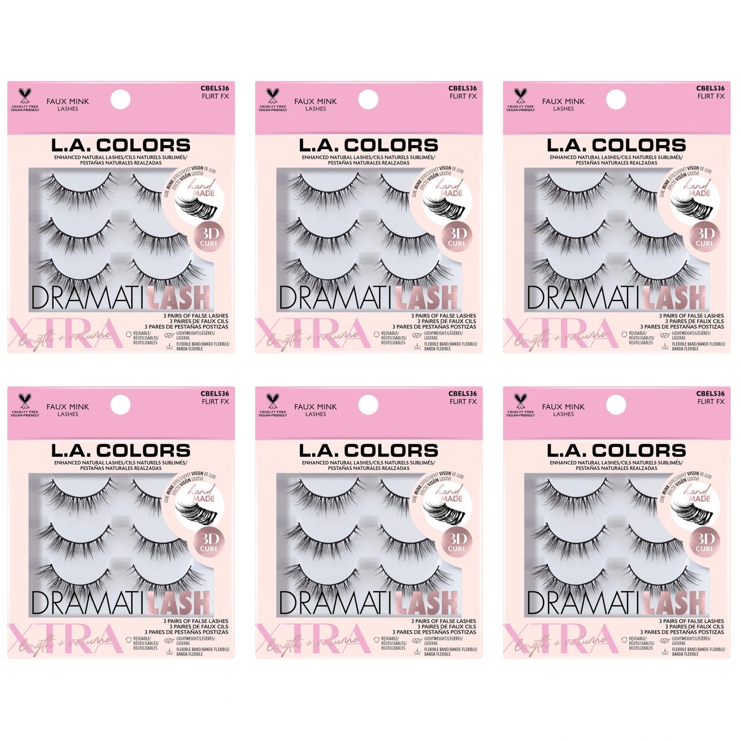 Dramatilash Faux Mink Lashes Flirt Fx L.A. Colors | Wholesale Makeup