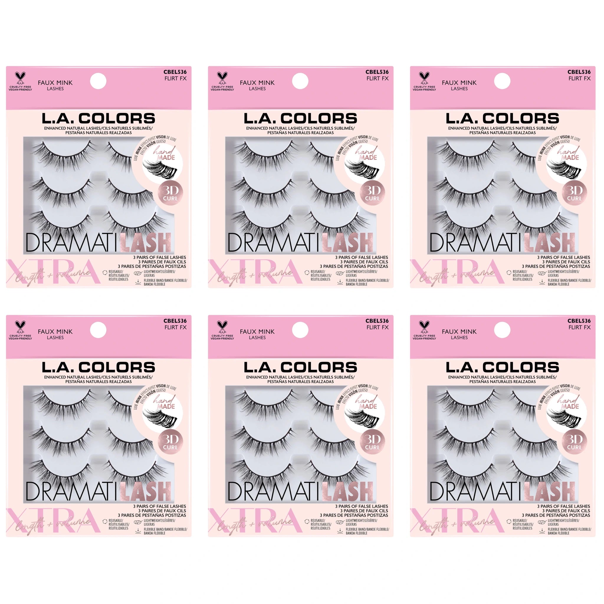 Dramatilash Faux Mink Lashes Flirt Fx L.A. Colors | Wholesale Makeup