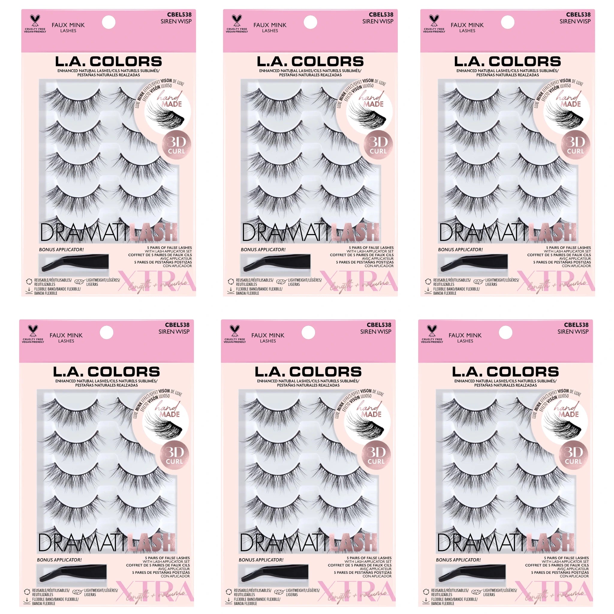 Dramatilash Faux Mink Lashes Siren Wisp L.A. Colors | Wholesale Makeup