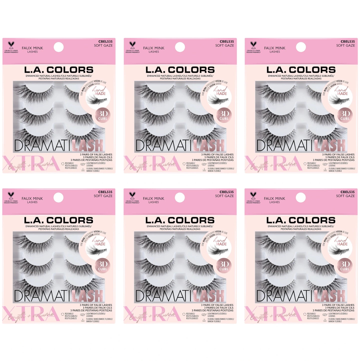 Dramatilash Faux Mink Lashes Soft Gaze L.A. Colors | Wholesale Makeup