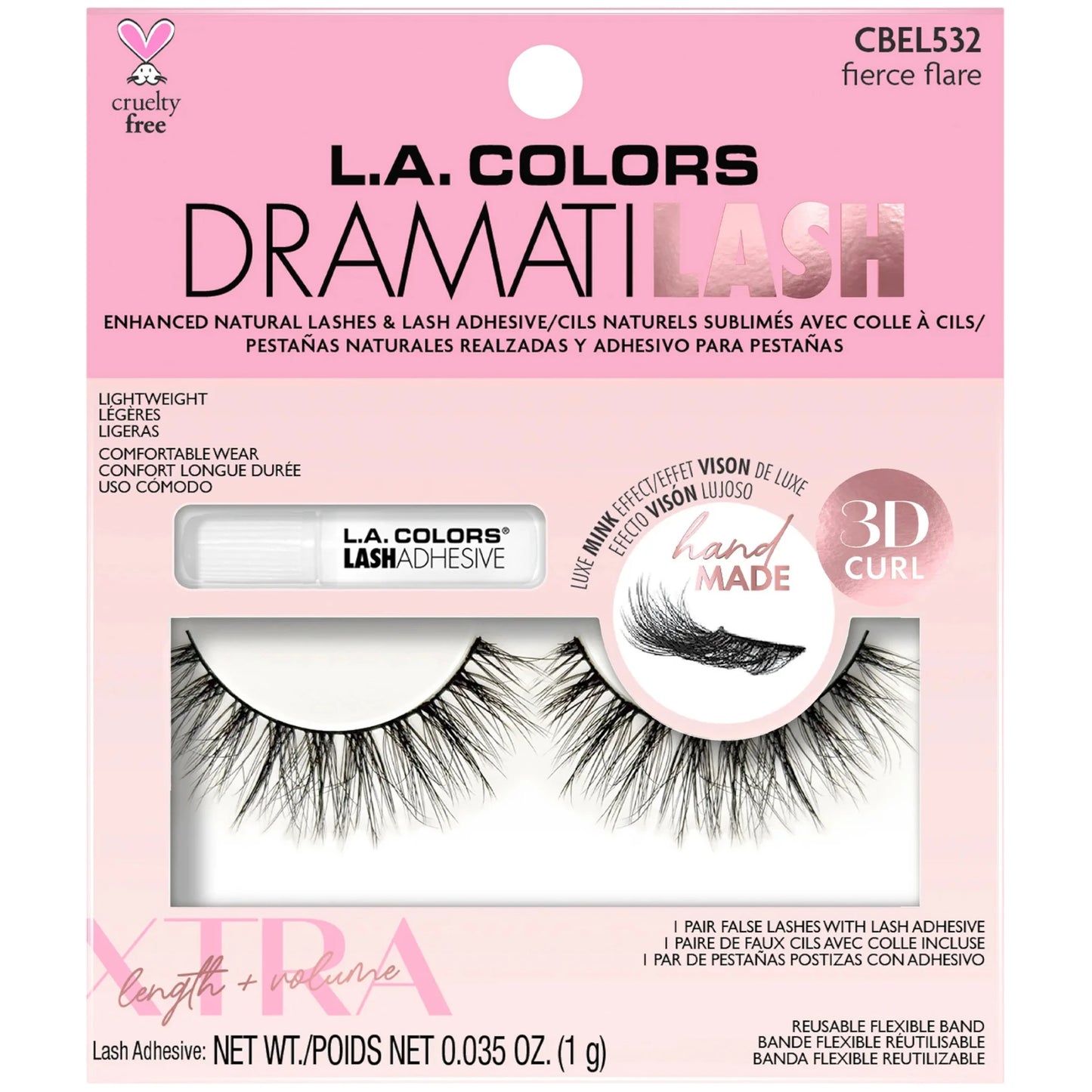 Dramatilash Lux Mink 3d Curl Fierce Flare L.a. Colors | Wholesale Makeup
