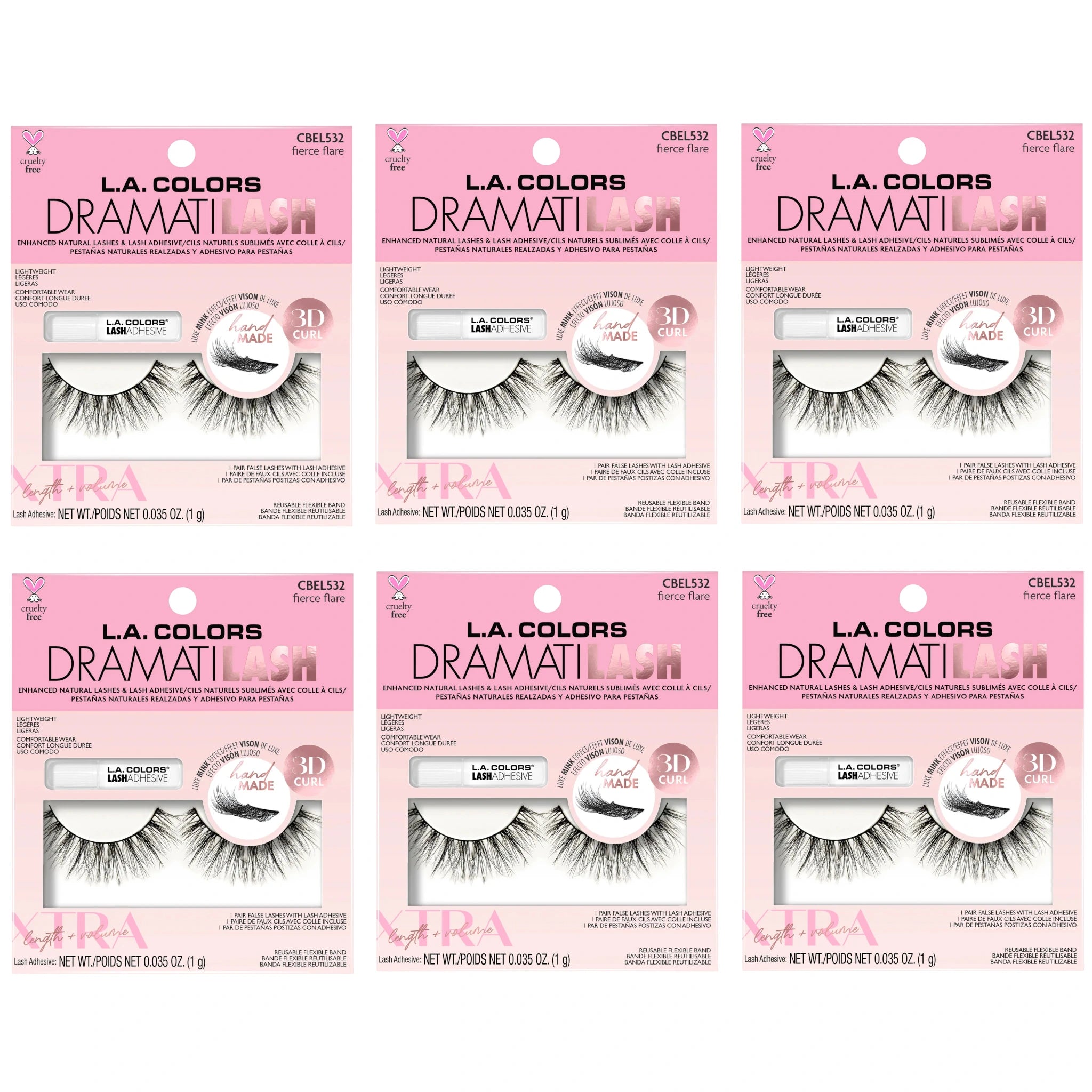 Dramatilash Lux Mink 3d Curl Fierce Flare L.a. Colors | Wholesale Makeup