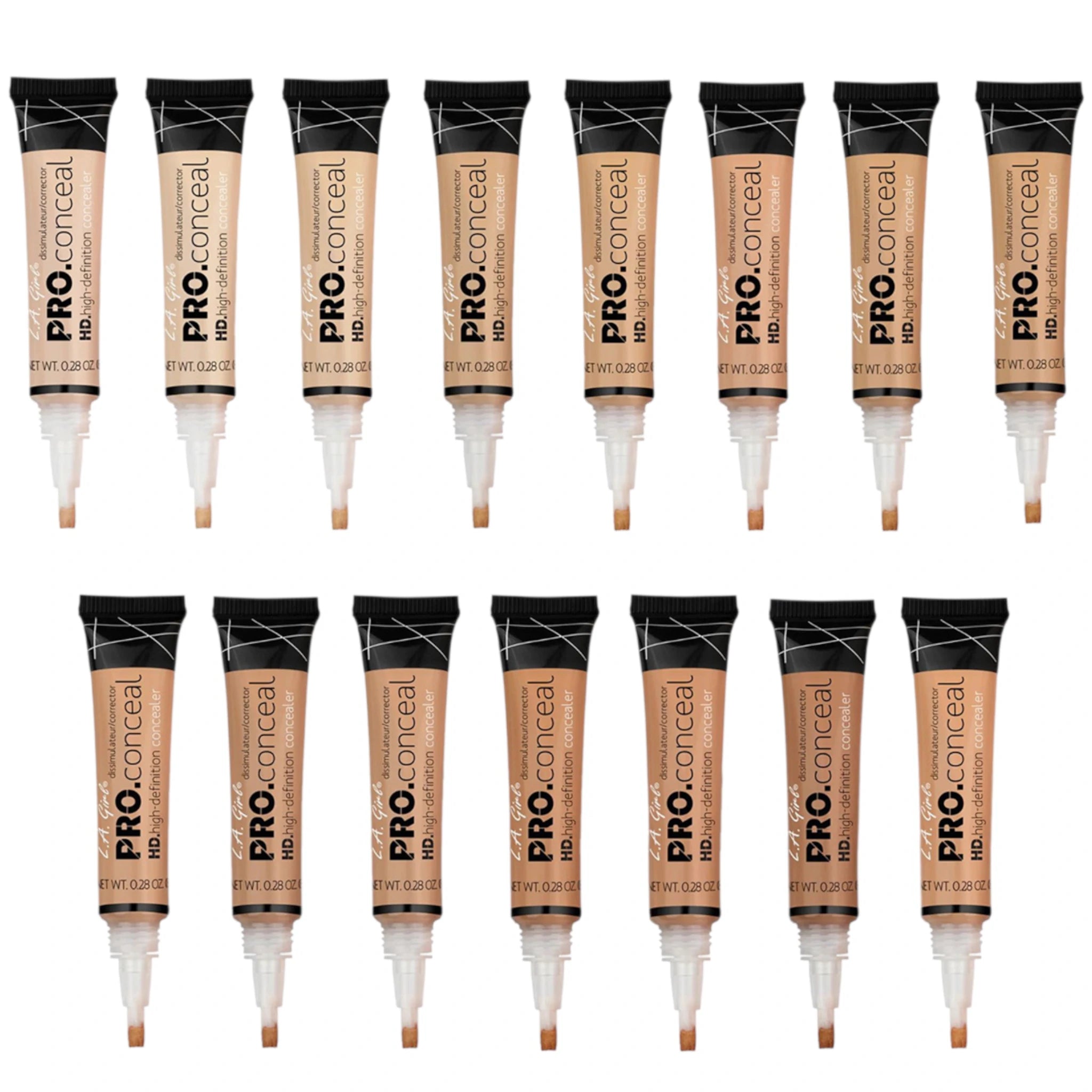 L.A. Girl Hd Pro.Conceal Concealer Light & Medium - Wholesale Display 216 Units (GMD18)