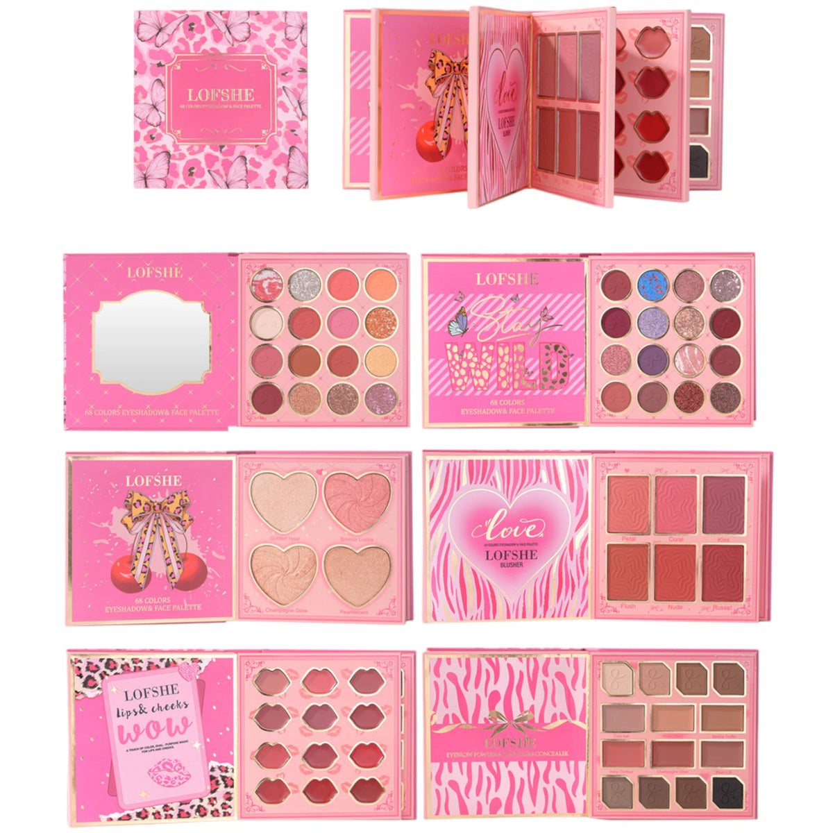 68 Colors Eyeshadow & Face Palette - Lofshe | Wholesale Makeup