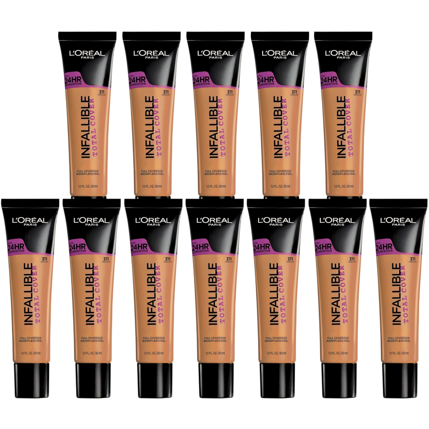 Loreal Infallible Total Cover 24hr Foundation #311 Creme Cafe - Wholesale 12 Units (LITC311)